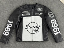 Load image into Gallery viewer, Swing Biker Leather Jacket
